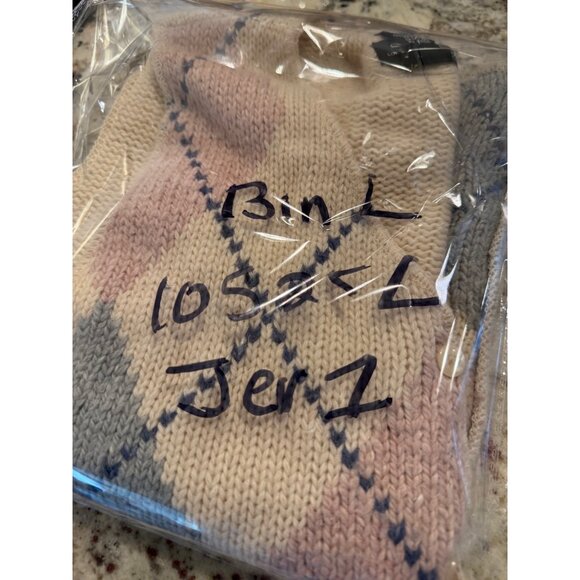 VTG 90 Limited Womens Argyle Sweater Vest S Ivory Pastel Lambswool blend preppy - Picture 10 of 10